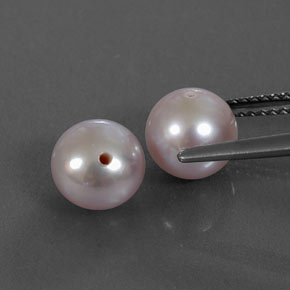 캐럿 천연 라벤더 진주 보석, 구형 / 볼, 6.96 mm, 불투명체