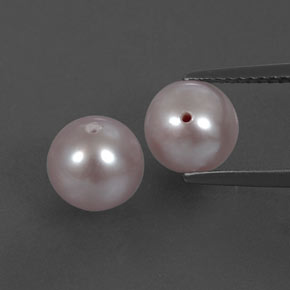 5.55캐럿 천연 회핑크색 진주 보석, 구형 / 볼, 7.33 mm, 불투명체