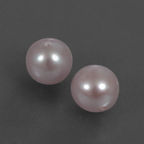 5.55캐럿 천연 회핑크색 진주 보석, 구형 / 볼, 7.33 mm, 불투명체