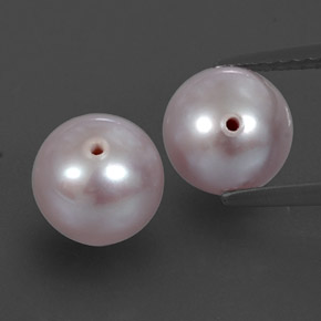 캐럿 천연 실버 핑크 진주 보석, 구형 / 볼, 7.26 mm, 불투명체