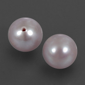 캐럿 천연 실버 핑크 진주 보석, 구형 / 볼, 7.26 mm, 불투명체