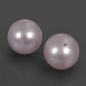 5.60캐럿 천연 실버 핑크 진주 보석, 구형 / 볼, 7.33 mm, 불투명체