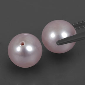 5.60캐럿 천연 실버 핑크 진주 보석, 구형 / 볼, 7.33 mm, 불투명체