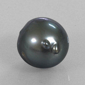 12.32캐럿 천연 다크 그레이 진주, 멋진 모양, 12.76 mm, 불투명체