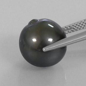 9.85캐럿 천연 실버 진주, 멋진 모양, 11.62 mm, 불투명체