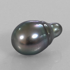 13.21캐럿 천연 실버 진주, 멋진 모양, 17.6×11.2 mm, 불투명체