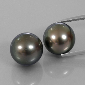 캐럿 천연 실버 진주 보석, 구형 / 볼, 10.63 mm, 불투명체