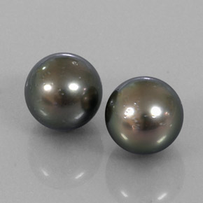 캐럿 천연 실버 진주 보석, 구형 / 볼, 10.63 mm, 불투명체