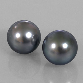 캐럿 천연 실버 진주 보석, 구형 / 볼, 10.07 mm, 불투명체