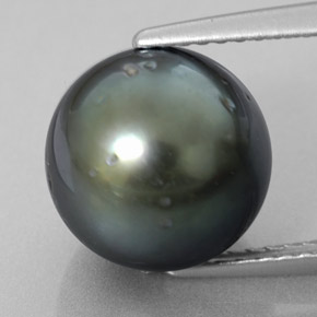8.39캐럿 천연 실버 진주, 구형 / 볼, 10.45 mm, 불투명체
