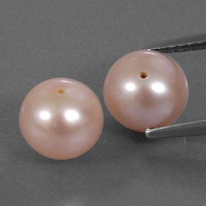 6.27캐럿 천연 라이트 핑크 진주 보석, 구형 / 볼, 7.54 mm, 불투명체