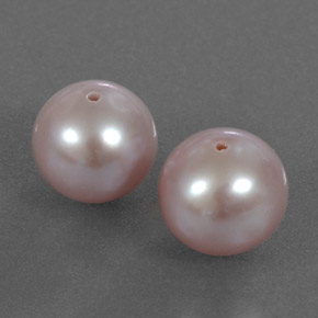 캐럿 천연 실버 핑크 진주 보석, 구형 / 볼, 7.73 mm, 불투명체