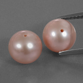 6.18캐럿 천연 라이트 핑크 진주 보석, 구형 / 볼, 7.62 mm, 불투명체