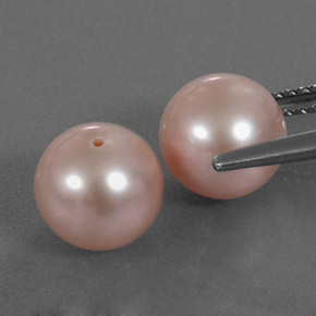 6.18캐럿 천연 라이트 핑크 진주 보석, 구형 / 볼, 7.62 mm, 불투명체