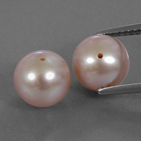 6.30캐럿 천연 미디엄 핑크 진주 보석, 구형 / 볼, 7.68 mm, 불투명체