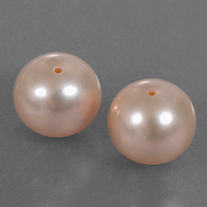 캐럿 천연 실버 핑크 진주 보석, 구형 / 볼, 7.63 mm, 불투명체