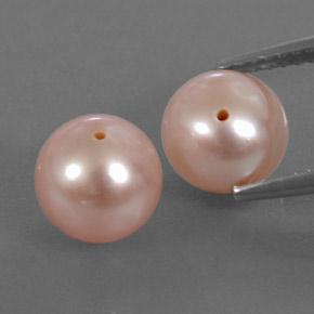 6.12캐럿 천연 라이트 핑크 진주 보석, 구형 / 볼, 7.50 mm, 불투명체