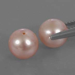 6.12캐럿 천연 라이트 핑크 진주 보석, 구형 / 볼, 7.50 mm, 불투명체