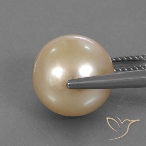 12.62캐럿 천연 라이트 오렌지 진주, 구 / 공, 불투명체