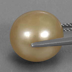 13.35캐럿 천연 골든 진주, 구형 / 볼, 12.06 mm, 불투명체