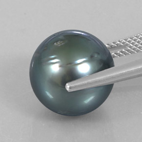 12.54캐럿 천연 은 진주, 구 / 공, 불투명체