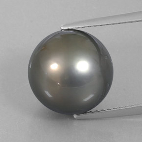 12.75캐럿 천연 실버 진주, 구형 / 볼, 12.10 mm, 불투명체