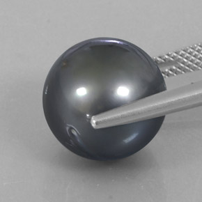 13.20캐럿 천연 짙은 회색 진주, 구 / 공, 불투명체