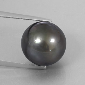 12.75캐럿 천연 실버 진주, 구형 / 볼, 12.10 mm, 불투명체