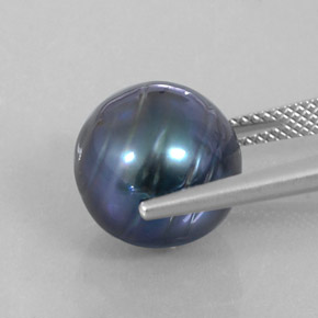 12.49캐럿 천연 실버 진주, 구형 / 볼, 12.16 mm, 불투명체