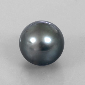 13.50캐럿 천연 다크 그레이 진주, 구형 / 볼, 12.30 mm, 불투명체