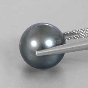 13.50캐럿 천연 다크 그레이 진주, 구형 / 볼, 12.30 mm, 불투명체