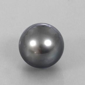13.13캐럿 천연 회색 진주, 구형 / 볼, 12.16 mm, 불투명체