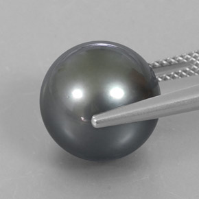 13.23캐럿 천연 실버 진주, 구형 / 볼, 12.23 mm, 불투명체