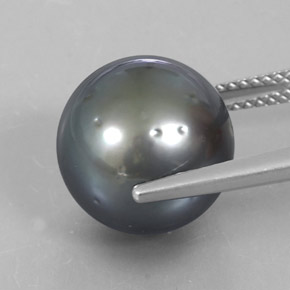 13.97캐럿 천연 은 진주, 구 / 공, 불투명체