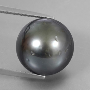 16.38캐럿 천연 실버 진주, 구형 / 볼, 13.08 mm, 불투명체