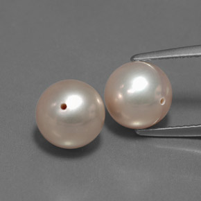 6.24캐럿 천연 실버 핑크 진주 보석, 구형 / 볼, 7.84 mm, 불투명체