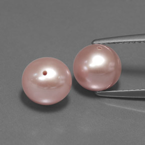 5.72캐럿 천연 오렌지 핑크 진주 보석, 구형 / 볼, 7.56 mm, 불투명체