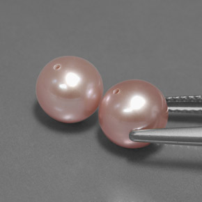 5.72캐럿 천연 오렌지 핑크 진주 보석, 구형 / 볼, 7.56 mm, 불투명체