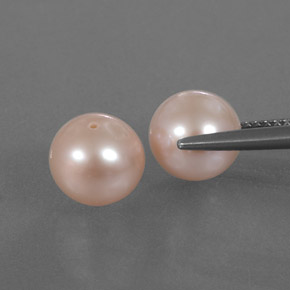캐럿 천연 핑크 진주 보석, 구형 / 볼, 7.79 mm, 불투명체