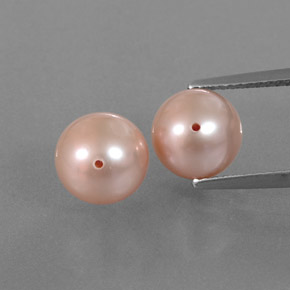 캐럿 천연 핑크 진주 보석, 구형 / 볼, 7.96 mm, 불투명체