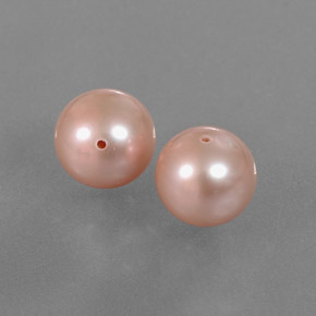 캐럿 천연 핑크 진주 보석, 구형 / 볼, 7.96 mm, 불투명체
