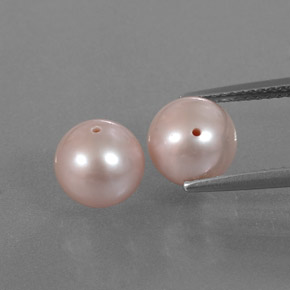 6.03캐럿 천연 오렌지 핑크 진주 보석, 구형 / 볼, 7.64 mm, 불투명체
