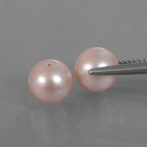 6.03캐럿 천연 오렌지 핑크 진주 보석, 구형 / 볼, 7.64 mm, 불투명체