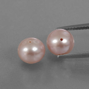 6.09캐럿 천연 오렌지 핑크 진주 보석, 구형 / 볼, 7.57 mm, 불투명체