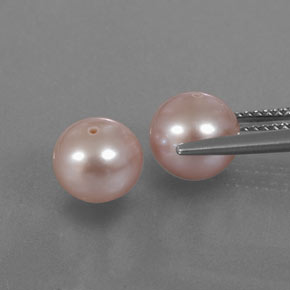 6.09캐럿 천연 오렌지 핑크 진주 보석, 구형 / 볼, 7.57 mm, 불투명체