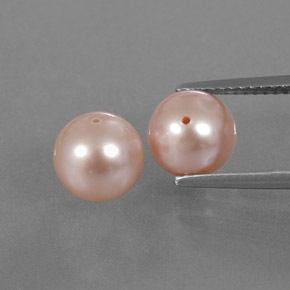 6.17캐럿 천연 라이트 핑크 진주 보석, 구형 / 볼, 7.72 mm, 불투명체