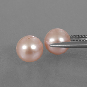 6.17캐럿 천연 라이트 핑크 진주 보석, 구형 / 볼, 7.72 mm, 불투명체