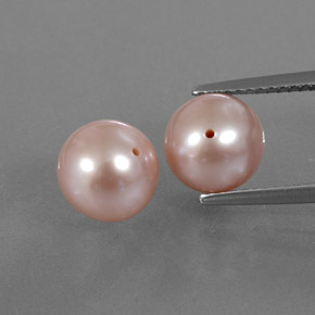 7.10캐럿 천연 오렌지 핑크 진주 보석, 구형 / 볼, 8.01 mm, 불투명체