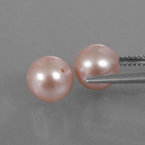 7.10캐럿 천연 오렌지 핑크 진주 보석, 구형 / 볼, 8.01 mm, 불투명체