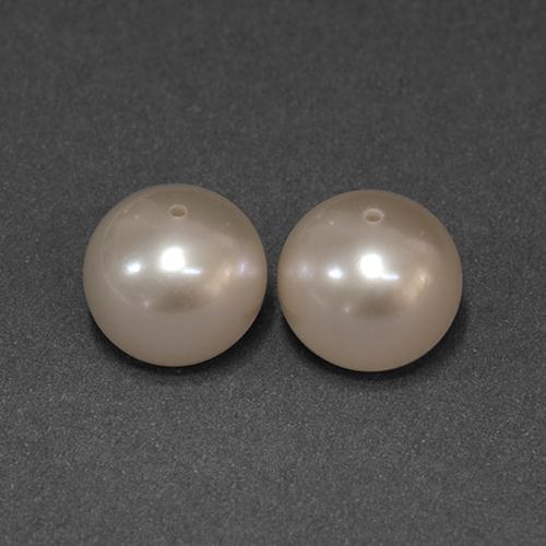 캐럿 천연 크림 핑크 진주 보석, 구형 / 볼, 7.98 mm, 불투명체